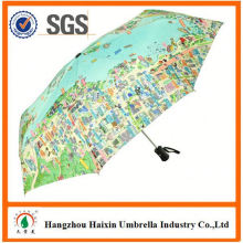 Madera de paraguas de impresión especial de la manija con Logo